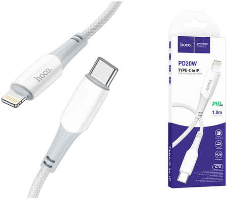 USB-кабель Hoco X70 1 метр для iPhone 5/6 белый 965044443601828