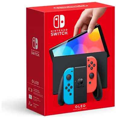 Игровая приставка Nintendo Switch OLED 64 ГБ, неоновый синий/неоновый красный (Япония JP) Игровая приставка Nintendo Switch OLED-модель (неоновый синий/неоновая красная), JP 965044443762250