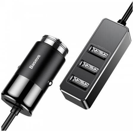 Baseus Enjoy Together 4 USB Output Car Charger Автомобильное зарядное устройство Black 965044444013756