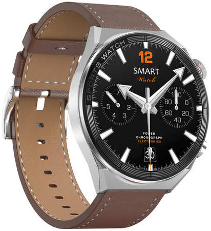 SMART PRESENT Смарт-часы BT Call GPS серебристый, серый/коричневый, черный (dt3mate) 965044445014888