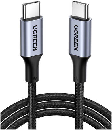 Кабель uGreen US316 (70428) USB-C 2.0 to USB-C 2.0 5A Data Cable 1.5 м черный US316 (70428) USB-C 2.0 to USB-C 2.0 5A Data Cable. Длина 1,5 м. Черный