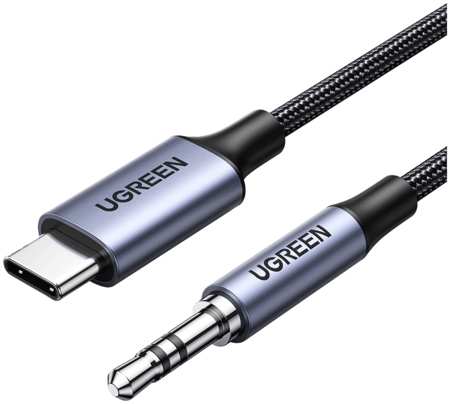 Кабель UGREEN CM450 (20192) USB-C Male to 3.5mm Male. Длина: 1м. Цвет: черный CM450 (20192) USB-C Male to 3.5mm Male Audio Cable with Chip 1m - Black