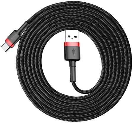 Кабель USB - Type-C Baseus CATKLF-C91 2 м красный, черный