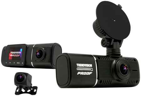 Видеорегистратор TrendVision Proof PRO 3CH с тремя камерами (2+салонная) Proof PRO 3CH видеорегистратор с тремя камерами FullHD+HD+HD