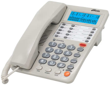 Телефон проводной Ritmix RT-495 белый (RT-495W) 965044445211177