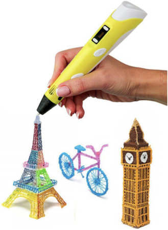 Набор Emily 3D ручка с пластиком, желтая, 777777 965044445237372