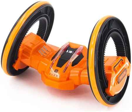 Junfa toys Радиоуправляемая машинка Junfa световые эффекты, 32х20х19 см 5588-606 черно-оранжевая 965044445257299