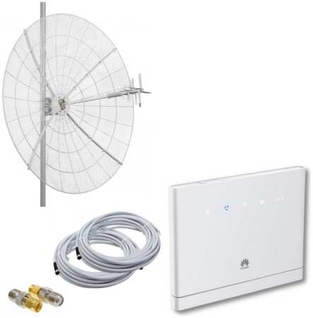 NETGIM Усилитель интернет сигнала 3G/4G/WI-FI – Huawei B315s-22 с антенной 27 DBi 965044445401690