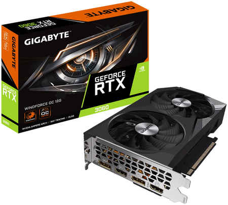 Видеокарта GIGABYTE NVIDIA GeForce RTX 3060 WINDFORCE OC 12G (GV-N3060WF2OC-12GD) 965044445406575
