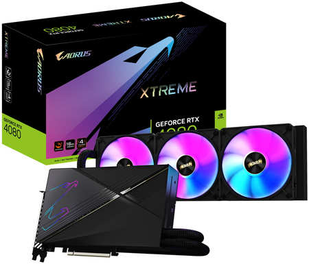 Видеокарта Gigabyte NVIDIA GeForce RTX 4080 16Gb GV-N4080AORUSX W-16GD GeForce RTX 4080 AORUS XTREME WATERFORCE