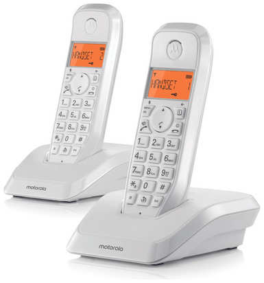 DECT телефон Motorola S1202 белый 965044445943372