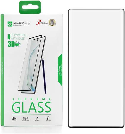 Защитное стекло для Samsung Galaxy Note 10+ Amazingthing Full Screen 3D Black 0.33mm SupremeGlass
