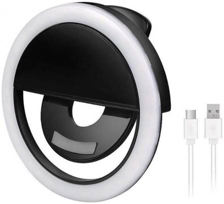 Ёmart Селфи кольцо вспышка, лампа для мобильной фото/видео съемки Selfie Ring Light (Чёрное)