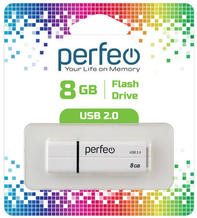 Флешка Perfeo C01G2 8ГБ White (PF-C01G2W008) 965044446693696