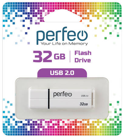 Флешка Perfeo C01G2 32ГБ White (PF-C01G2W032) 965044446741393