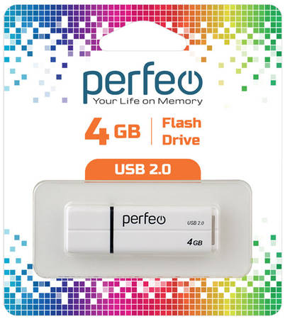 Флешка Perfeo C01G2 4ГБ White (PF-C01G2W004) 965044446742154