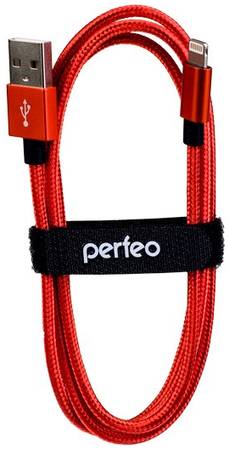 Кабель Perfeo для iPhone, USB - 8 PIN (Lightning), красный, длина 1 м. (I4309) 965044446742942