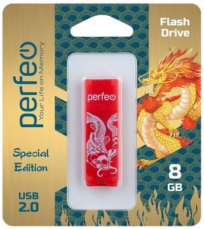 Флешка Perfeo C04 8ГБ Red (PF-C04RKF008) 965044446915638