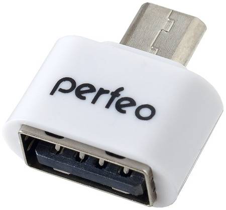 Адаптер Perfeo USB на micro USB c OTG (PF-VI-O003 White) белый 965044447277902