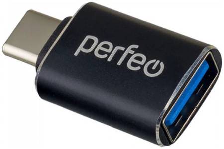 Адаптер Perfeo USB на Type-C c OTG, 3.0 (PF-VI-O009 Black) чёрный