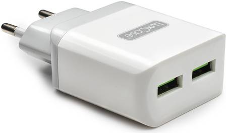 Сетевое зарядное устройство LuxCase QY-15G, 2 USB, 3,2 A, white 965044447286100
