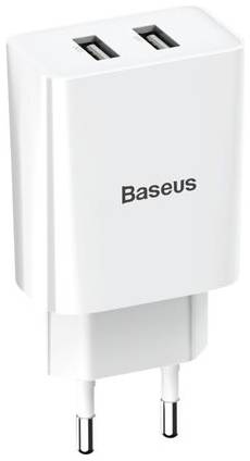 Сетевое зарядное устройство Baseus Speed Mini Dual U Charger,2xUSB,2,1 A,(CCFS-R02)