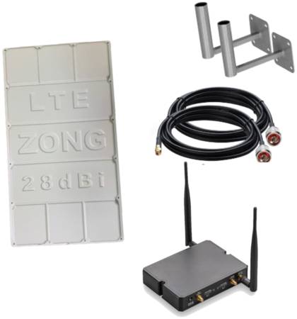 Комплект интернета 3G 4G LTE-A агрегация частот 300 мбит/сек ZONG POWER-1