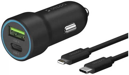 Автомобильная зарядное устройство Deppa USB-C + USB A/11297