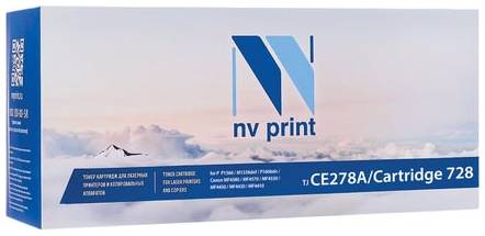 Картридж для лазерного принтера NV Print NV-CE278A/728, Black, совместимый 965044447726552