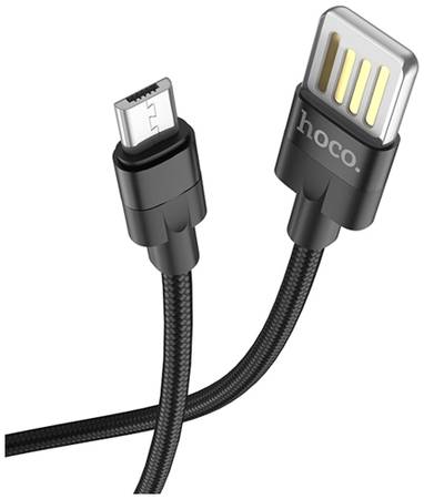 Кабель USB*2.0 Am-microB Hoco U55 2.4A Black, черный - 1,2 метра U55m Black 965044447753683