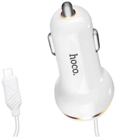 АЗУ Hoco Z14 зарядка 3.1А USB-порт + встроеный витой кабель microUSB