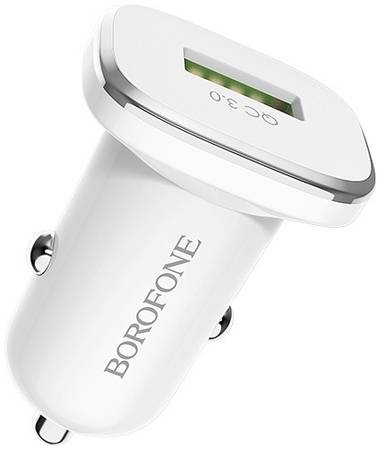 АЗУ Borofone BZ12A Lasting Power White зарядка 3А QuickCharge 3.0, 1 USB-порт, белый 965044447759813