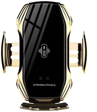 AutoMaxi Автомобильная беспроводная зарядка-держатель А5 (золотой)
