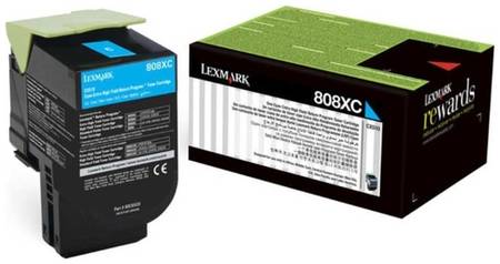 Картридж для лазерного принтера Lexmark 80C8XC0 Blue, оригинальный 965044447916366