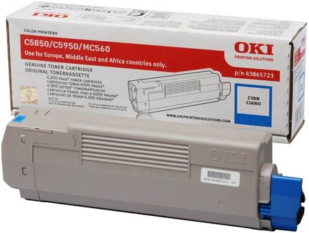 Картридж для лазерного принтера OKI 43865743 / 43865723 Blue, оригинальный 965044447916369