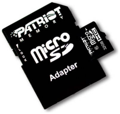 Patriot Memory Карта памяти Patriot microSDHC Class 10 32 Гб + адаптер PSF32GMCSDHC10 microSDHC (Class 10) 32 Гб + адаптер 965044447918021