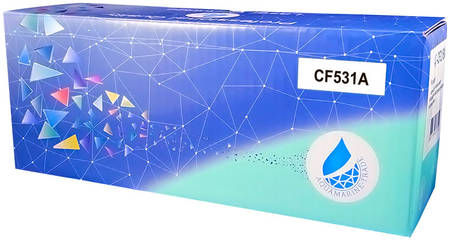 Картридж для лазерного принтера Aquamarine CF531A Blue, совместимый 965044447947485