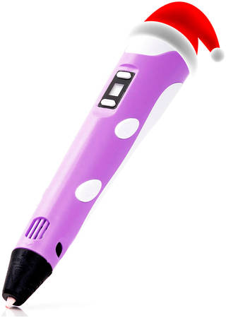 Новогодний набор 3D ручка Spider Pen PLUS NY2300F Трафареты, фиолетовый 965044448019923
