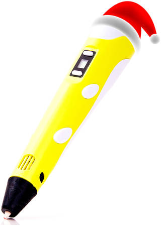 Новогодний набор 3D ручка Spider Pen PLUS NY2200Y Трафареты, желтый 965044448019929