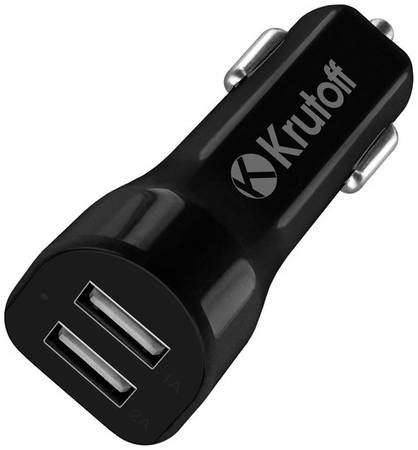 Автомобильное зарядное устройство Krutoff CCH-01 2xUSB, 2.1A (black) 965044448700348