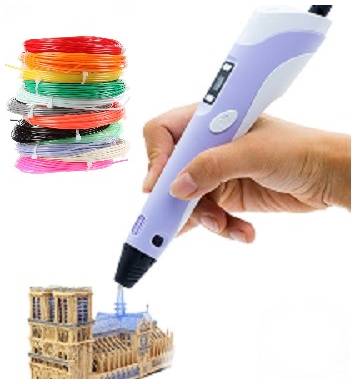 3DPEN 3D ручка RP100B (ABS 150м + трафареты) сиреневый