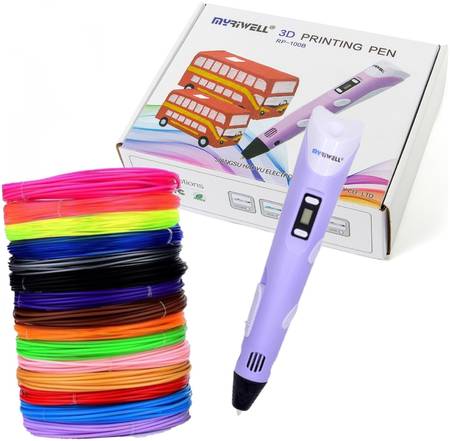3D ручка Myriwell_RP100B (ABS 150м + трафареты) сиреневый. Myriwell RP 100B