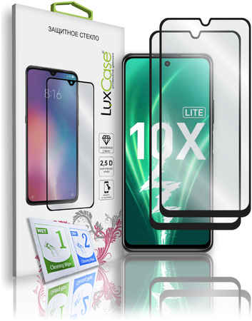 Защитное стекло LuxCase на Honor 10X Lite, 2.5D, Полноклеевое, Комплект 2 шт, 78423