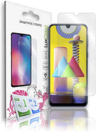Защитное стекло LuxCase на Samsung Galaxy M21;M31, На плоскую часть экрана, 82595