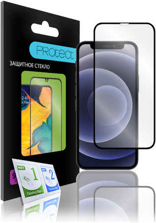 Защитное стекло PROtect для iPhone 13 mini, 2.5D, Полноклеевое, Черная рамка, 40527 965044449148100