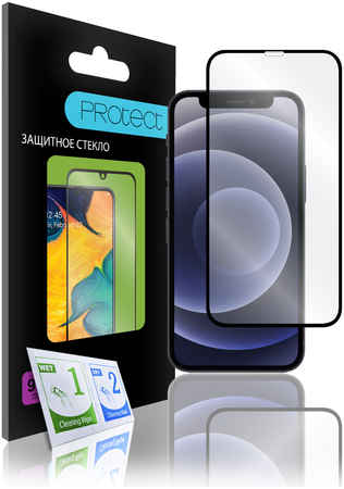 Защитное полноклеевое стекло PROtect для iPhone 12 mini, 2.5D, Чёрная рамка, 40400 965044449148106