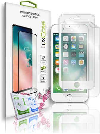 Защитное стекло 3D LuxCase для iPhone 7+; 8+ , задняя пленка в комплекте, 78145 965044449148155