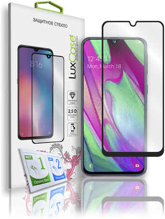 Защитное стекло LuxCase для Samsung Galaxy A40 (2019), 2.5D, полноклеевое, 78075 965044449148156