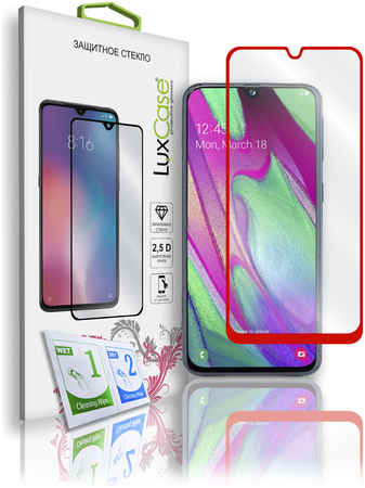 Защитное стекло LuxCase для Samsung Galaxy A40 (2019), 2,5D, полноклеевое, 78091 965044449148189