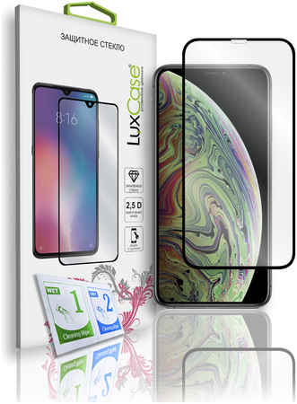 Защитное стекло LuxCase на iPhone XS Max;11 Pro Max, 2.5D Полноклеевое Черная рамка, 77885 965044449148195